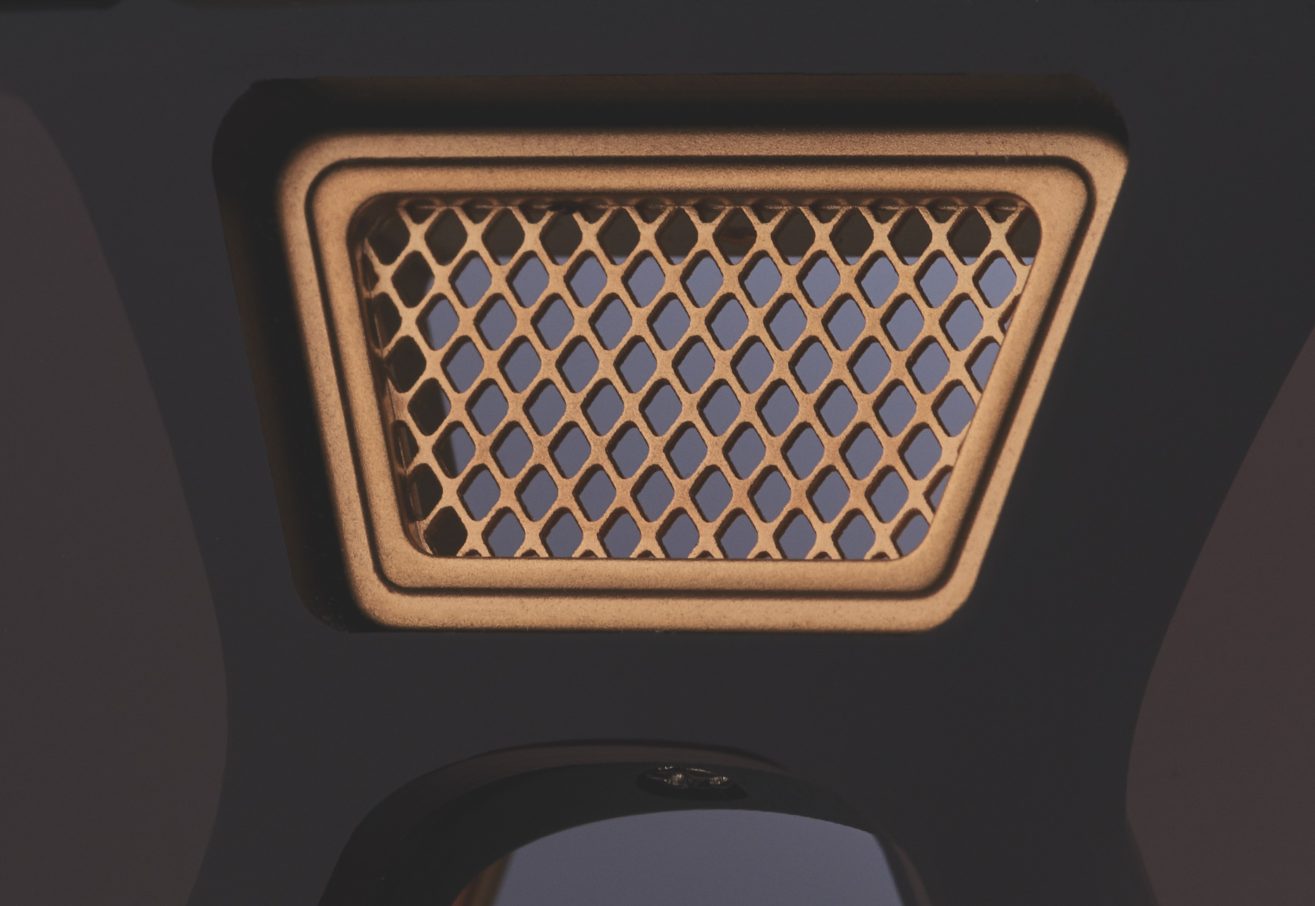 SHIELD LENS WITH CUSTOM TITANIUM MESH INLAY