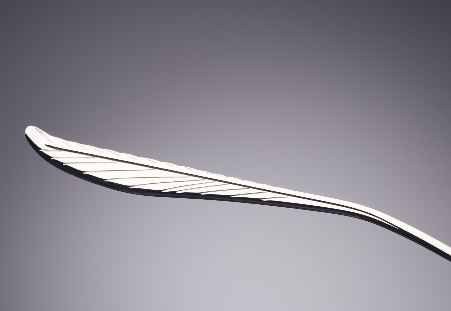 TEMPLE TIP DESIGN IS DELICATELY ETCHED TO RESEMBLE A FEATHER