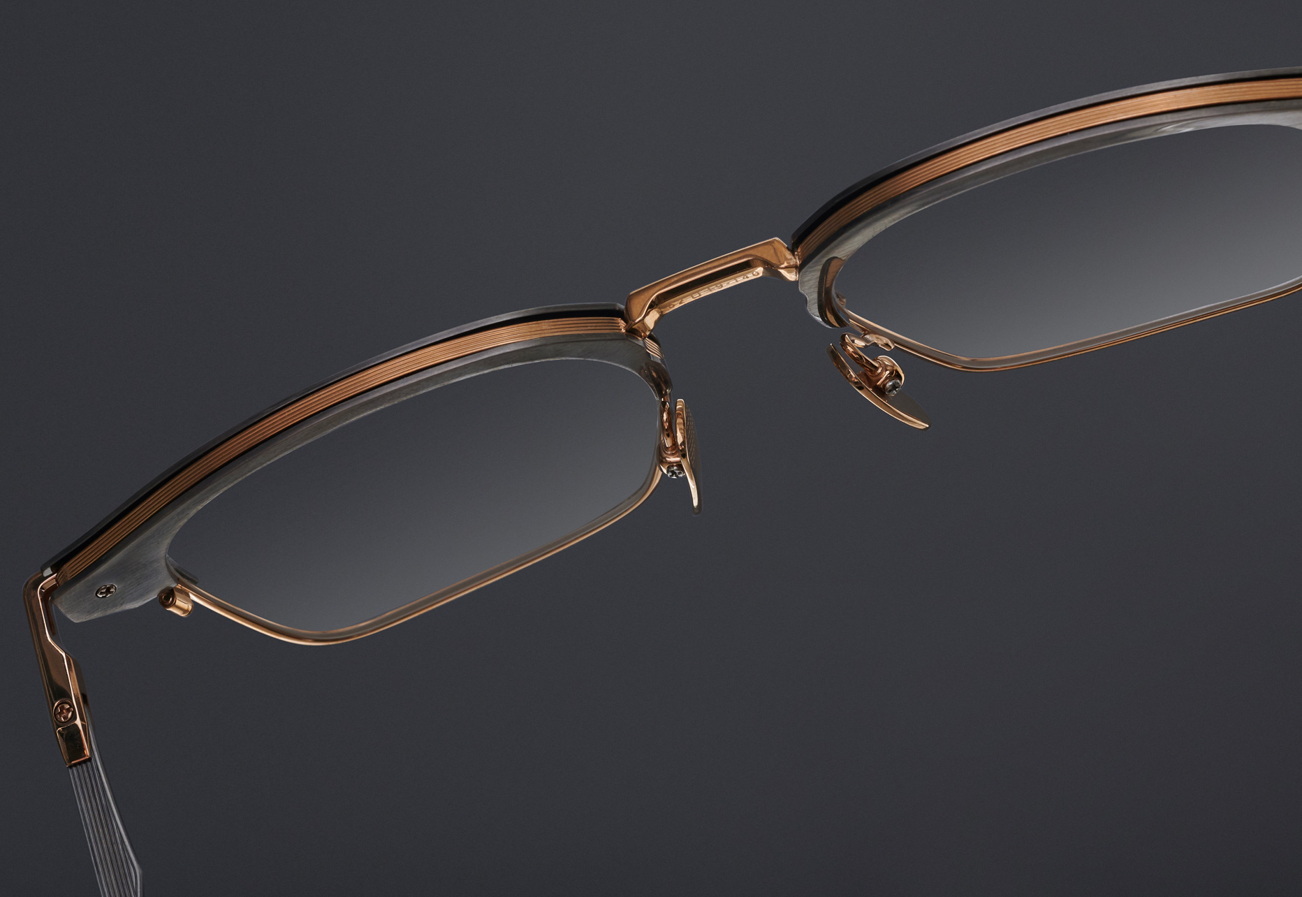 TITANIUM BROW OVER TITANIUM LENS RIM
